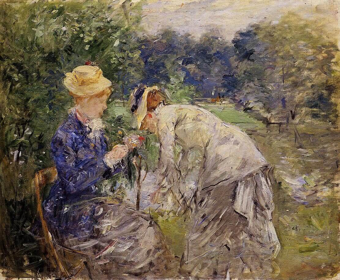 « Dans le bois de Boulogne » par Berthe Morisot